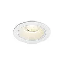 Luminaria empotrable para techos NUMINOS® S redondo, apto para puestos de trabajo VDU IP20, blanco, barnizado regulable
