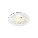 Luminaria empotrable para techos NUMINOS® S redondo, apto para puestos de trabajo VDU IP20, blanco, barnizado regulable