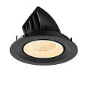 SLV Luminaria empotrable para techos NUMINOS® GIMBLE M apto para puestos de trabajo VDU IP20, negro, blanco, barnizado regulable