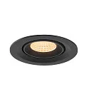 SLV Luminaria empotrable para techos NUMINOS® GIMBLE M apto para puestos de trabajo VDU IP20, negro, barnizado regulable