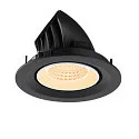 SLV Luminaria empotrable para techos NUMINOS® GIMBLE M apto para puestos de trabajo VDU IP20, negro, blanco, barnizado regulable