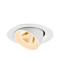 SLV Luminaria empotrable para techos NUMINOS® GIMBLE M apto para puestos de trabajo VDU IP20, blanco, barnizado regulable