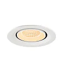 SLV ceiling recessed luminaire NUMINOS® GIMBLE M suitable for VDU workstation IP20, white, lacquered dimmable