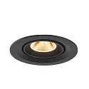 SLV Luminaria empotrable para techos NUMINOS® GIMBLE M apto para puestos de trabajo VDU IP20, negro, barnizado regulable