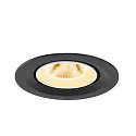 SLV Luminaria empotrable para techos NUMINOS® GIMBLE M apto para puestos de trabajo VDU IP20, negro, blanco, barnizado regulable