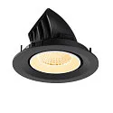 SLV Luminaria empotrable para techos NUMINOS® GIMBLE M apto para puestos de trabajo VDU IP20, negro, blanco, barnizado regulable
