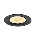 SLV Luminaria empotrable para techos NUMINOS® GIMBLE M apto para puestos de trabajo VDU IP20, negro, blanco, barnizado regulable