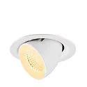 Luminaria empotrable para techos NUMINOS® GIMBLE M apto para puestos de trabajo VDU IP20, blanco, barnizado regulable