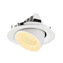 SLV ceiling recessed luminaire NUMINOS® GIMBLE M suitable for VDU workstation IP20, white, lacquered dimmable