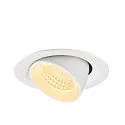 SLV ceiling recessed luminaire NUMINOS® GIMBLE M suitable for VDU workstation IP20, white, lacquered dimmable