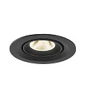SLV ceiling recessed luminaire NUMINOS® GIMBLE M suitable for VDU workstation IP20, black, lacquered dimmable