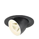 Luminaria empotrable para techos NUMINOS® GIMBLE M apto para puestos de trabajo VDU IP20, negro, blanco, barnizado regulable