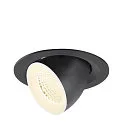 Luminaria empotrable para techos NUMINOS® GIMBLE M apto para puestos de trabajo VDU IP20, negro, blanco, barnizado regulable