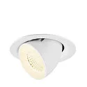 Luminaria empotrable para techos NUMINOS® GIMBLE M apto para puestos de trabajo VDU IP20, blanco, barnizado regulable