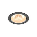 Luminaria empotrable para techos NUMINOS® M redondo, apto para puestos de trabajo VDU IP20, negro, blanco, barnizado regulable