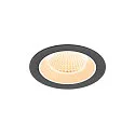 Luminaria empotrable para techos NUMINOS® M redondo, apto para puestos de trabajo VDU IP20, negro, blanco, barnizado regulable