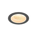 Luminaria empotrable para techos NUMINOS® M redondo, apto para puestos de trabajo VDU IP20, negro, blanco, barnizado regulable