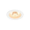 Luminaria empotrable para techos NUMINOS® M redondo, apto para puestos de trabajo VDU IP20, blanco, barnizado regulable