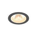Luminaria empotrable para techos NUMINOS® M redondo, apto para puestos de trabajo VDU IP20, negro, blanco, barnizado regulable
