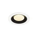 Luminaria empotrable para techos NUMINOS® M apto para puestos de trabajo VDU IP20, negro, blanco regulable
