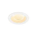 Luminaria empotrable para techos NUMINOS® M redondo, apto para puestos de trabajo VDU IP20, blanco, barnizado regulable