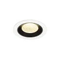 Luminaria empotrable para techos NUMINOS® M apto para puestos de trabajo VDU IP20, negro, blanco regulable