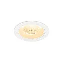 Luminaria empotrable para techos NUMINOS® M redondo, apto para puestos de trabajo VDU IP20, blanco, barnizado regulable