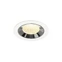 Luminaria empotrable para techos NUMINOS® M apto para puestos de trabajo VDU IP20, cromo, blanco regulable