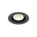 Luminaria empotrable para techos NUMINOS® M redondo, apto para puestos de trabajo VDU IP20, negro, barnizado regulable