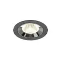 Luminaria empotrable para techos NUMINOS® M apto para puestos de trabajo VDU IP20, cromo, negro regulable