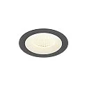 Luminaria empotrable para techos NUMINOS® M redondo, apto para puestos de trabajo VDU IP20, negro, blanco, barnizado regulable