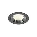 Luminaria empotrable para techos NUMINOS® M apto para puestos de trabajo VDU IP20, cromo, negro regulable