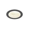 Luminaria empotrable para techos NUMINOS® M redondo, apto para puestos de trabajo VDU IP20, negro, blanco, barnizado regulable