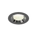 Luminaria empotrable para techos NUMINOS® M apto para puestos de trabajo VDU IP20, cromo, negro regulable