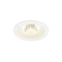 Luminaria empotrable para techos NUMINOS® M redondo, apto para puestos de trabajo VDU IP20, blanco, barnizado regulable