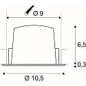 SLV Luminaria empotrable para techos NUMINOS® M apto para puestos de trabajo VDU IP20, negro, blanco regulable