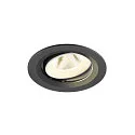 ceiling recessed luminaire NUMINOS® MOVE M round, suitable for VDU workstation IP20, black, white, lacquered dimmable