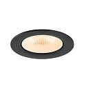 SLV Luminaria empotrable para techos NUMINOS® GIMBLE L redondo, apto para puestos de trabajo VDU IP20, negro, blanco