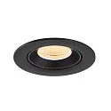 SLV Luminaria empotrable para techos NUMINOS® GIMBLE L redondo, apto para puestos de trabajo VDU IP20, negro, barnizado regulable