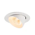 SLV Luminaria empotrable para techos NUMINOS® GIMBLE L redondo, apto para puestos de trabajo VDU IP20, blanco, barnizado regulable