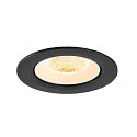 SLV ceiling recessed luminaire NUMINOS® GIMBLE L round, suitable for VDU workstation IP20, black, white, lacquered dimmable