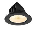 SLV Luminaria empotrable para techos NUMINOS® GIMBLE L redondo, apto para puestos de trabajo VDU IP20, negro, blanco