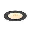 SLV Luminaria empotrable para techos NUMINOS® GIMBLE L redondo, apto para puestos de trabajo VDU IP20, negro, blanco