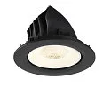 SLV Luminaria empotrable para techos NUMINOS® GIMBLE L redondo, apto para puestos de trabajo VDU IP20, negro, blanco