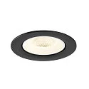 SLV Luminaria empotrable para techos NUMINOS® GIMBLE L redondo, apto para puestos de trabajo VDU IP20, negro, blanco