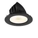 SLV Luminaria empotrable para techos NUMINOS® GIMBLE L redondo, apto para puestos de trabajo VDU IP20, negro, blanco