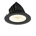 SLV Luminaria empotrable para techos NUMINOS® GIMBLE L redondo, apto para puestos de trabajo VDU IP20, negro, blanco