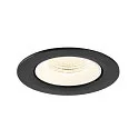SLV Luminaria empotrable para techos NUMINOS® GIMBLE L redondo, apto para puestos de trabajo VDU IP20, negro, blanco
