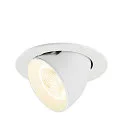 Luminaria empotrable para techos NUMINOS® GIMBLE L redondo, apto para puestos de trabajo VDU IP20, blanco, barnizado regulable