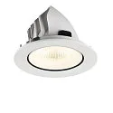 SLV ceiling recessed luminaire NUMINOS® GIMBLE L round, suitable for VDU workstation IP20, white, lacquered dimmable